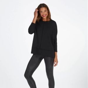 BLACK PERFECT LENGTH TOP, DOLMAN 3/4 SLEEVE wonderly